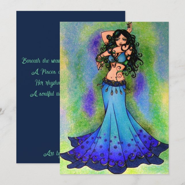 Belly Dancer Birthday Cards (Front/Back)