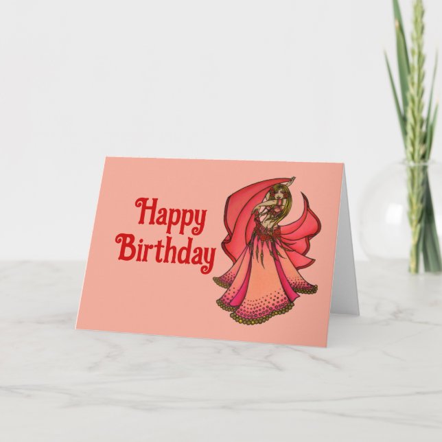 Belly Dancer Birthday Cards (Front)