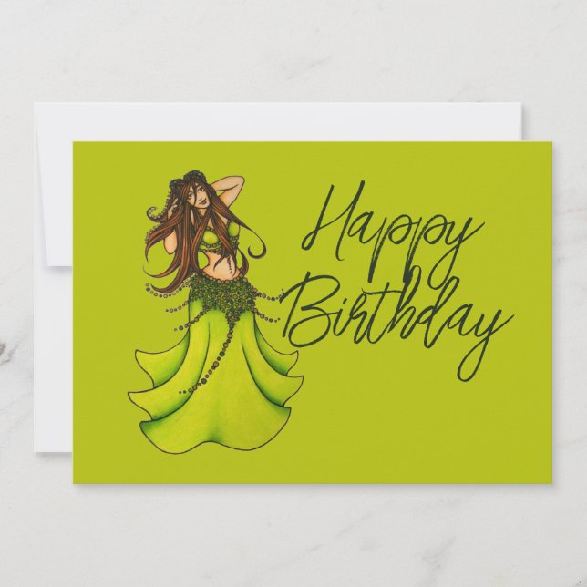 Belly Dancer Birthday Cards (Front)