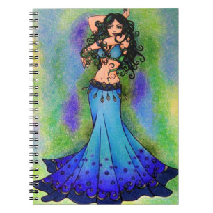Belly Dancer Birthday Cards Notebook