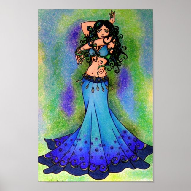 Belly Dancer Birthday Cards Poster (Front)