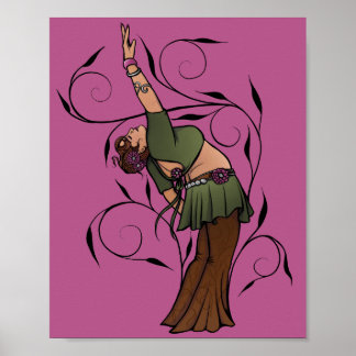 Belly Dancer Dawn Backbend Poster