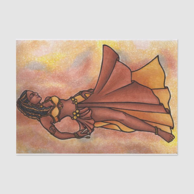 Belly Dancer Goddess  Invitation Tissue Paper (Front)
