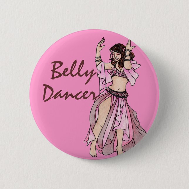 Belly Dancer Habibi 6 Cm Round Badge (Front)