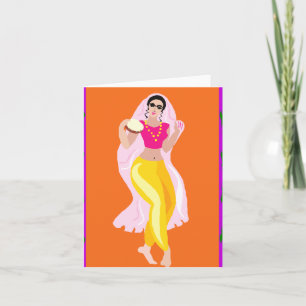 Belly Dancer Holiday Card