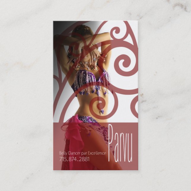 Belly Dancer II, Bollywood, Hindi Fashion Business Card (Front)
