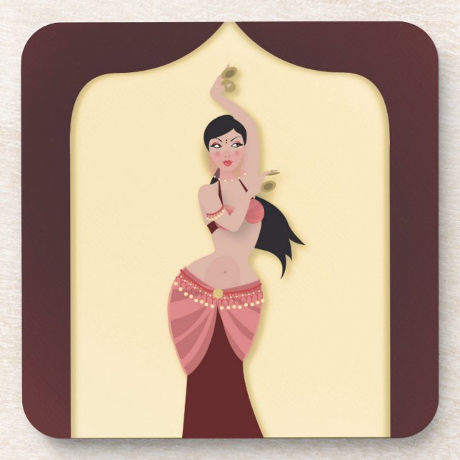 Belly Dancer Middle Eastern dancer Coaster (Front)