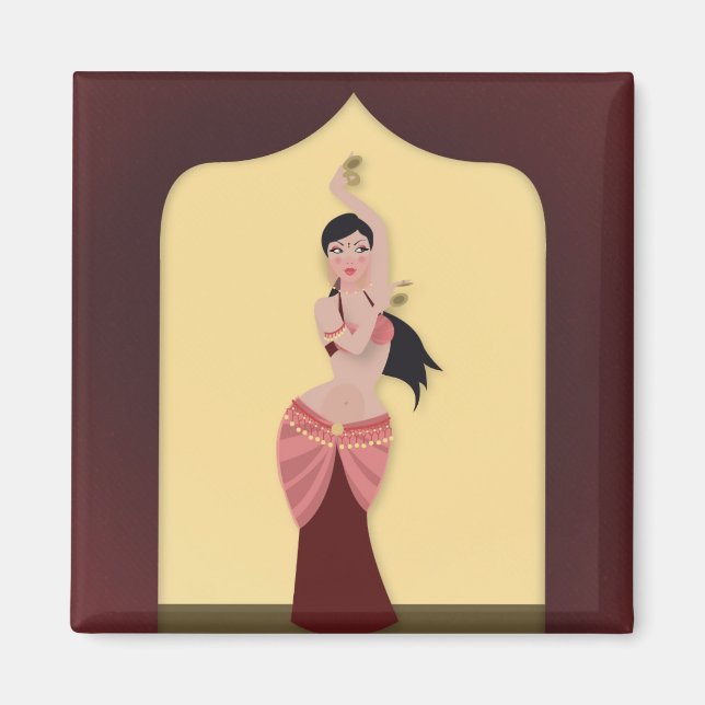 Belly Dancer Middle Eastern dancer Magnet (Front)