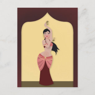 Belly Dancer Middle Eastern dancer Postcard