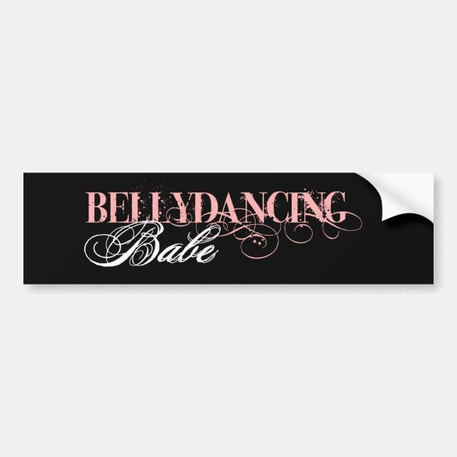 Belly Dancing Babe Bumper Sticker (Front)