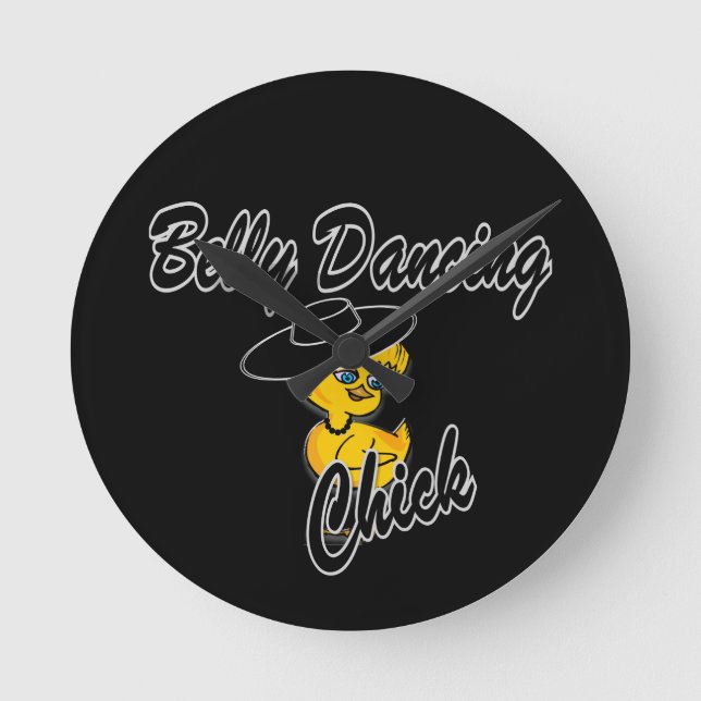 Belly Dancing Chick #4 Round Clock (Front)