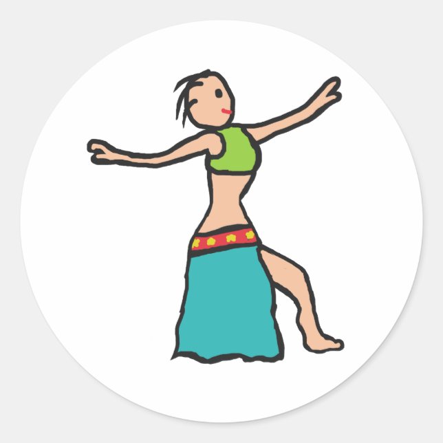 Belly Dancing Classic Round Sticker (Front)