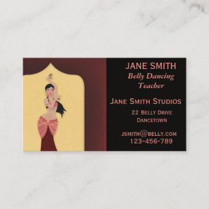 Belly Dancing teacher dance teacher dance studio Business Card