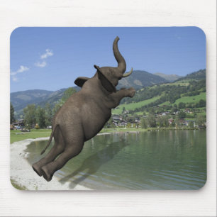 Belly Flop Elephant Mouse Mat