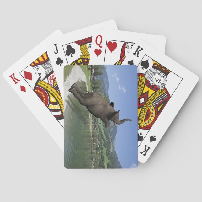 Belly Flop Elephant Playing Cards (Back)