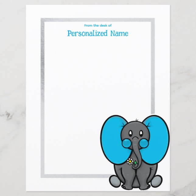Belly Phant Grey Unlined Paper Sheet (Front)