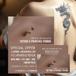 Belly Piercing, Tattoo & Body Piercing Studio Flyer<br><div class="desc">Belly Piercing,  Tattoo & Body Piercing Studio Advertising Flyers By The Business Card Store.</div>