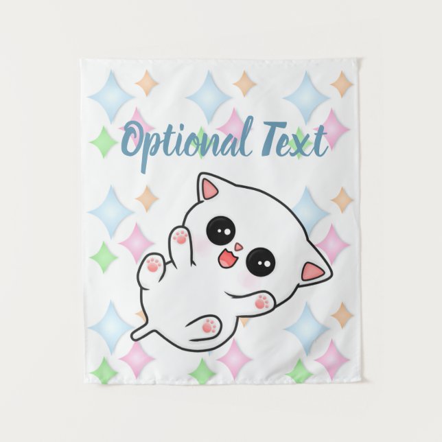 Belly Rub Time Kitten Tapestry (Front)