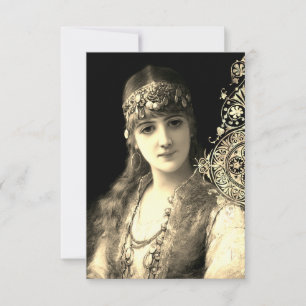 Bellydancer hafla boho gypsy wedding invitation