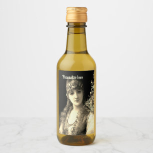 Bellydancer hafla boho gypsy wedding wine label