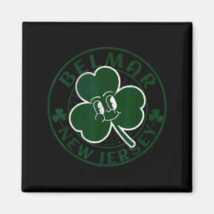 Belmar New Jersey Irish Shamrock Nj Retro Souvenir Magnet