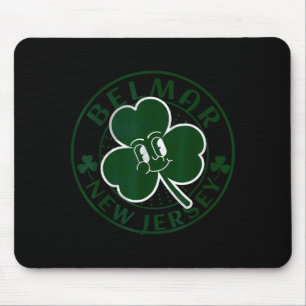 Belmar New Jersey Irish Shamrock Nj Retro Souvenir Mouse Mat