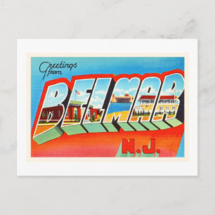 Belmar New Jersey NJ Old Vintage Travel Postcard- Postcard