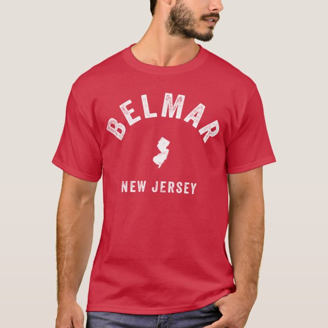 Belmar New Jersey NJ Vintage 70s Athletic Sports D T-Shirt (Front)