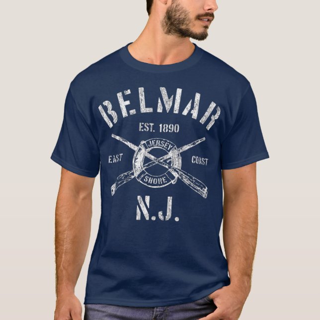 Belmar New Jersey NJ  Vintage Nautical Boating T-Shirt (Front)