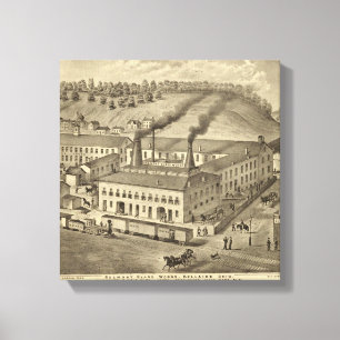 Belmont Glass Works, Bellaire, Ohio Canvas Print