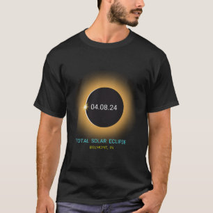 Belmont In Total Solar Eclipse 040824 Indiana Souv T-Shirt