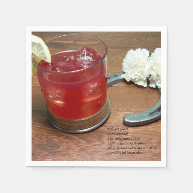 Belmont Jewel Cocktail Napkin (Front)
