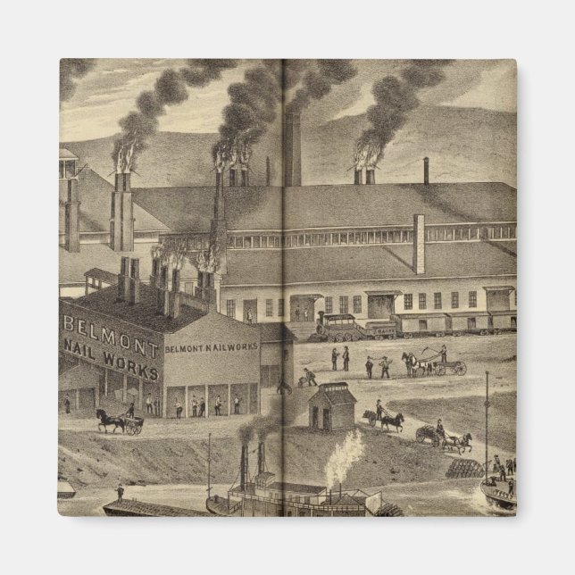 Belmont Nail Works, Wheeling Magnet (Front)