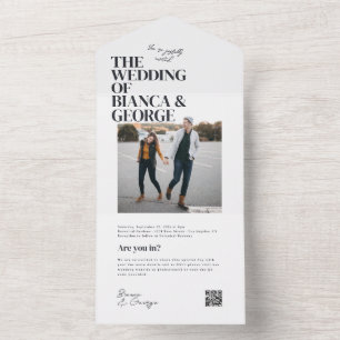 Belmont Photo Wedding All In One Invitation