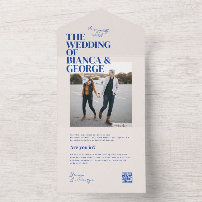 Belmont Photo Wedding All In One Invitation (Inside)