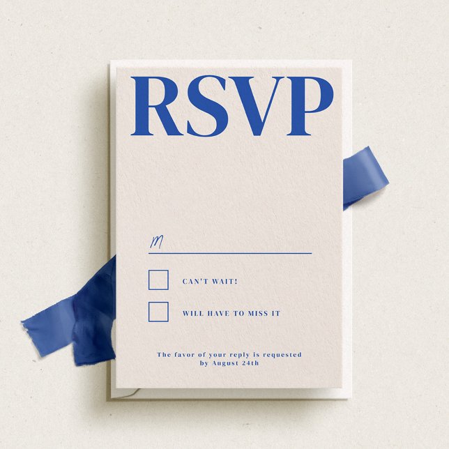 Belmont Typography Wedding RSVP Card (Creator Uploaded)