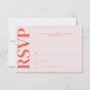 Belmont Typography Wedding RSVP Card