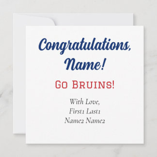Belmont University Personalised Gift Tag Card