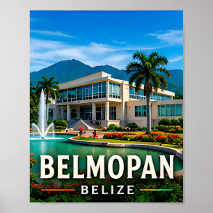 Belmopan Tropical Gardens and Belizean Beauty Poster