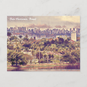 Belo Horizonte, MG, Brasil, City Art Postcard