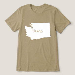 Belong Washington State Map Tri-Blend Shirt