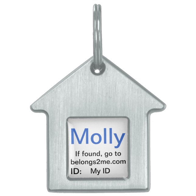 belongs2me.com Pet Tag (Front)