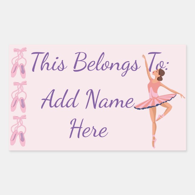 Belongs to: Ballerina Rectangular Sticker (Front)
