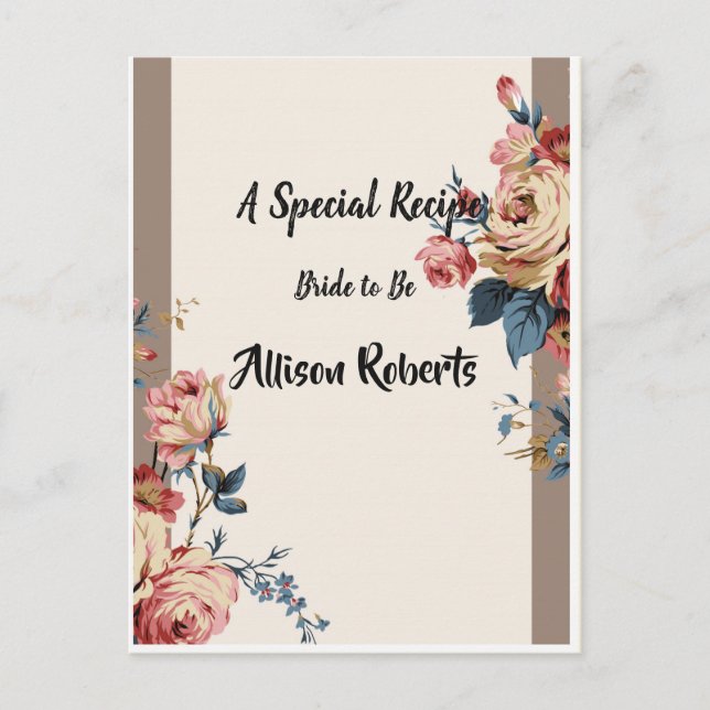 beloved Bridal Shower Postcard (Front)