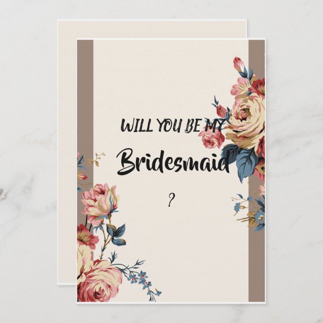 beloved Bridesmaid Invitation (Front/Back)