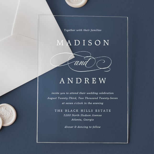 Beloved Calligraphy Wedding Acrylic Invitations (Creator Uploaded)