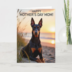 Beloved Dog Mothers Day Scene Card