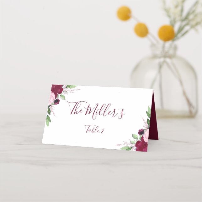 Beloved Floral Place Card (Front)
