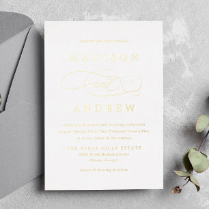 Beloved Gold Calligraphy Wedding