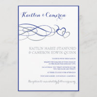 Beloved (Horizon Blue & Silve) Wedding Invitations